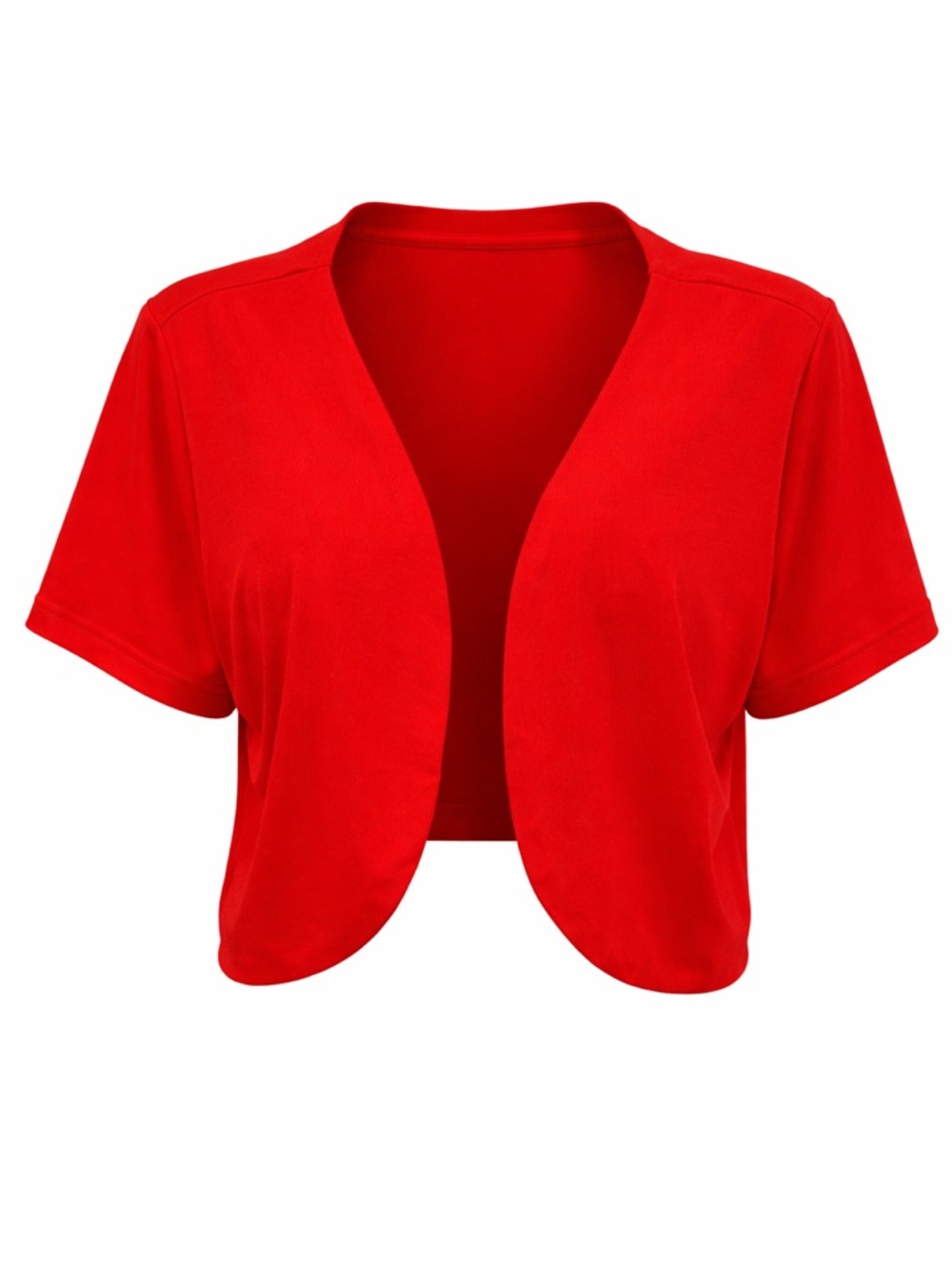 Forget Me Not Red Cropped Bolero Cardigan 1X